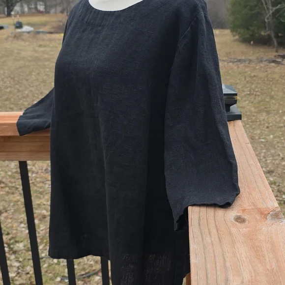 NotPerfectLinen JANUARY loose linen top, Size XL - Picture 4 of 5